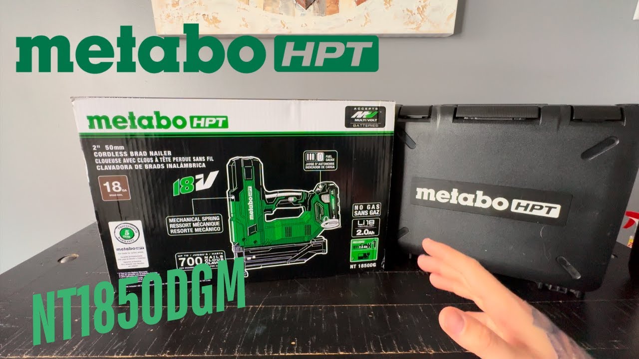 Metabo HPT NT1850DG Cordless 18G Brad Nailer Unboxing & Review | No Compressor Needed!