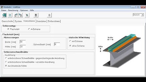 Structural analysis of a crane girder - software STAHL 2000