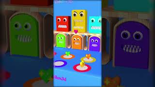 Tiny Box Monsters 💖|Cute 3D Animation Loop  #satisfying #shorts