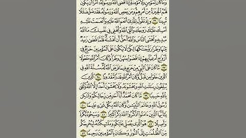 سورة الأحزاب من الآية ٣٦ إلى الآية ٤٣بصوت القارئ ماهر المعيقلي