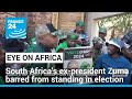 South Africa&#39;s ex-president Zuma banned from standing in election • FRANCE 24 English