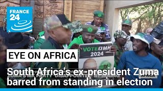 South Africa's expresident Zuma banned from standing in election • FRANCE 24 English