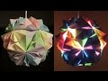 DIY lamp (flower ball) - learn how to make a paper lampshade/lantern by modular origami- EzyCraft