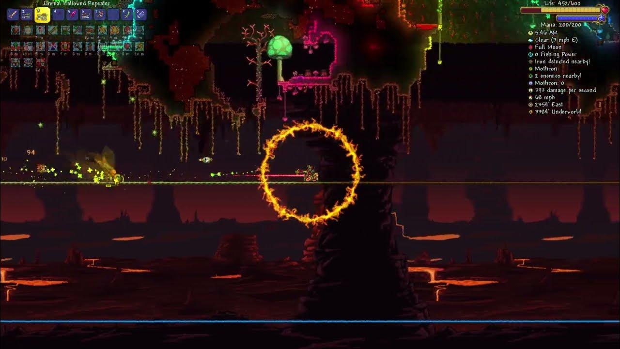 Mothron Hunt for Broken Hero's Sword [Terraria][Legendary Mode][Melee