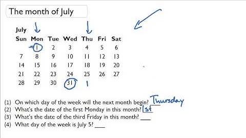 Word problems using calendar 2