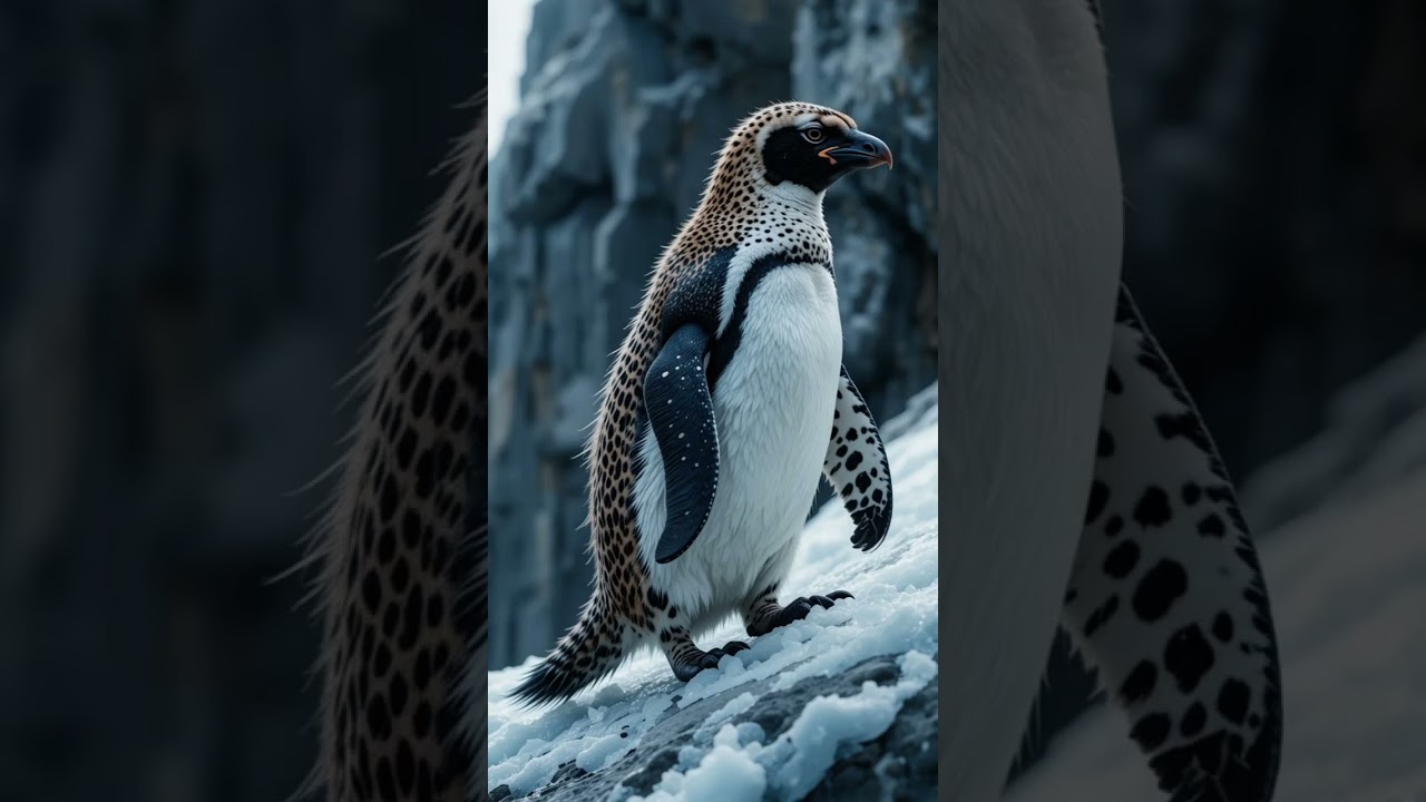 The Penguin-Leopard Hybrid Dashing Through Ice!