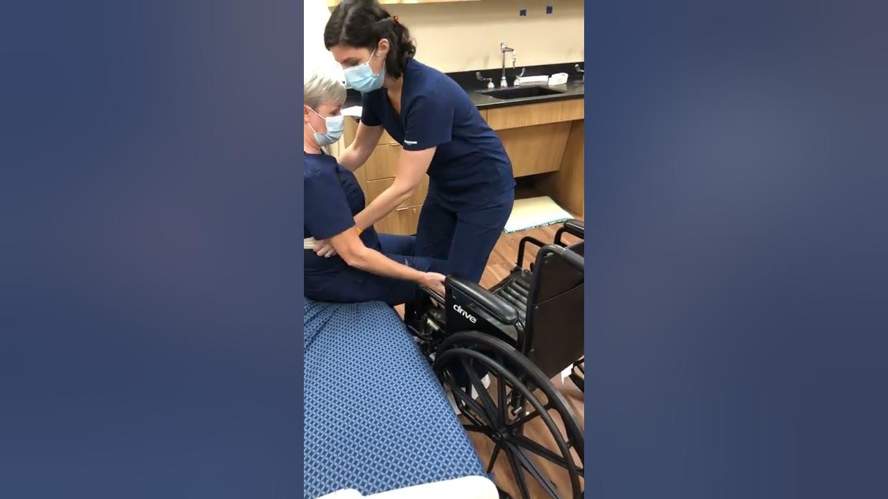 Stand Pivot Transfer Bed to wheelchair YouTube