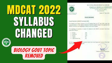 PMC MDCAT Complete Syllabus Changed ! PMC Latest News 2022