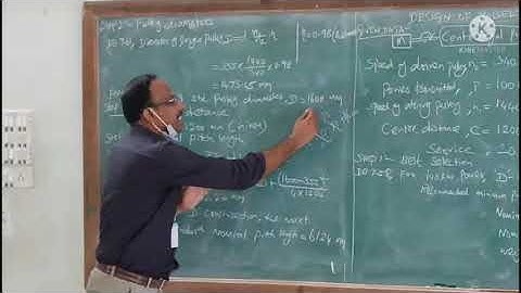 Selection and step by step design of V belt drive using Design data book & manufacturers catalogue