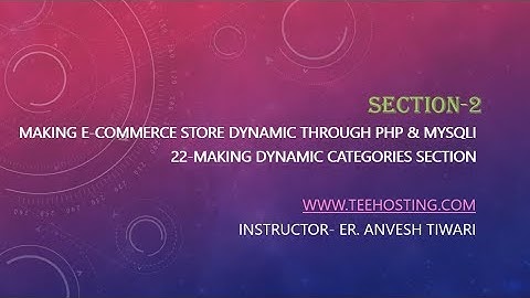 22 Making Dynamic Categories Section Multi Vendor E Commerce Website In PHP MySQLi