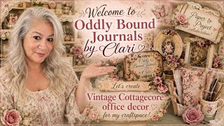 Let s create Vintage cottagecore office decor using paper and Dollartree items for my craftspace