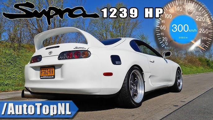 1239HP Toyota Supra HUGE TURBO! on AUTOBAHN (NO SPEED LIMIT) by