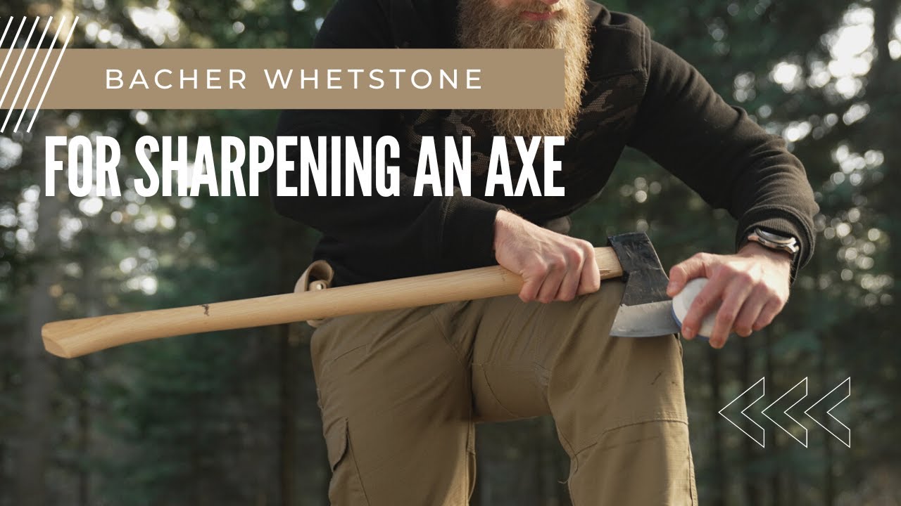 How To Sharpen an Axe or Hatchet or Cleaver on a Sharpening Stone