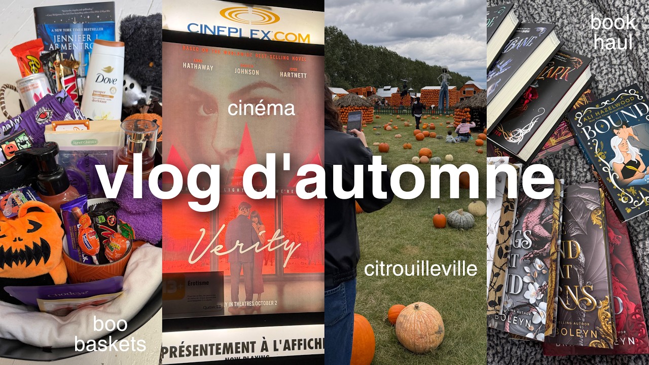 vlog d'automne! (boo baskets, cinéma, citrouilleville, book haul & thrifting)