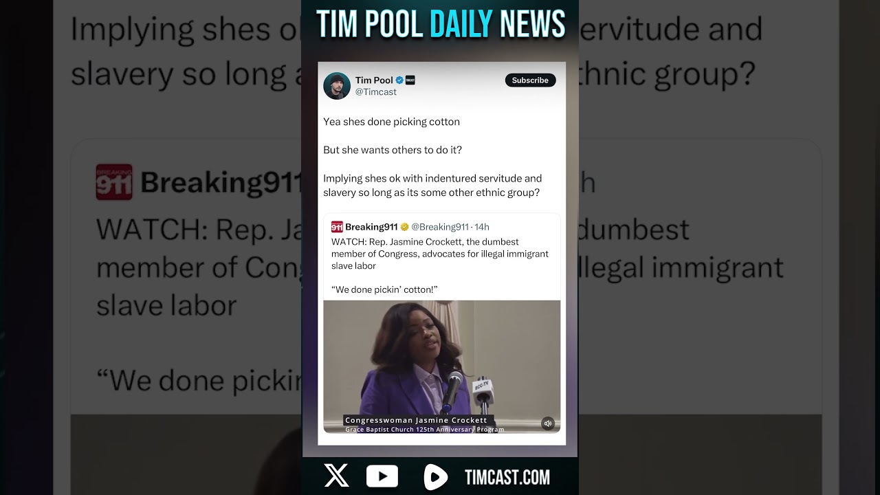 Rep. Jasmine Crockett Advocates For Illegal Immigrant Slave Labor #shorts