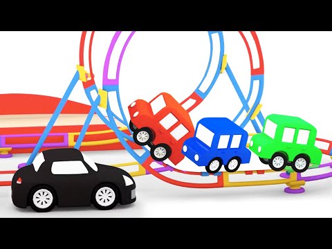 Мультфильмы Развивающие Для Малышей - 4 Машинки В Парке Аттракционов - Черная Машинка Хулиган