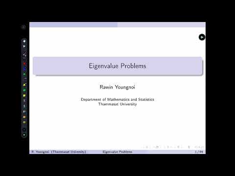 Eigenvalue Problems: 1