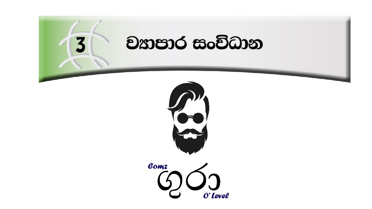 O level Commerce - Grade 10 Lesson 03 - ව්‍යාපාර සංවිධාන - Part 02