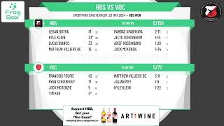 KNCB Topklasse Twenty20 - Round 6 - HBS v VOC