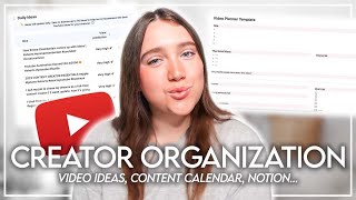 How I FINALLY Got Organized as a YouTube Creator | video ideas, content calendar, notion template... by Annie Dubé 1,260 views 8 months ago 7 minutes, 43 seconds