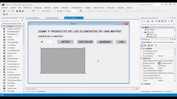Suma de elementos en una matriz, Visual Studio 2012
