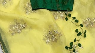 soft organza kota work sarees screenshot 4