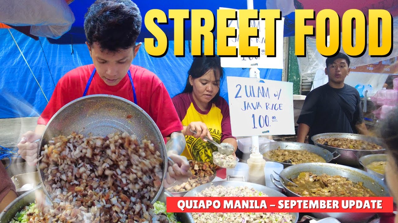 [4K] QUIAPO STREET FOOD (SEPTEMBER 2025 UPDATE) - KARE KARE / DINAKDAKAN / PAKSIW NA LECHON AND MORE
