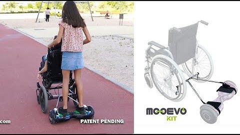 Hoverboard attachment for any manual wheelchair. Works great...