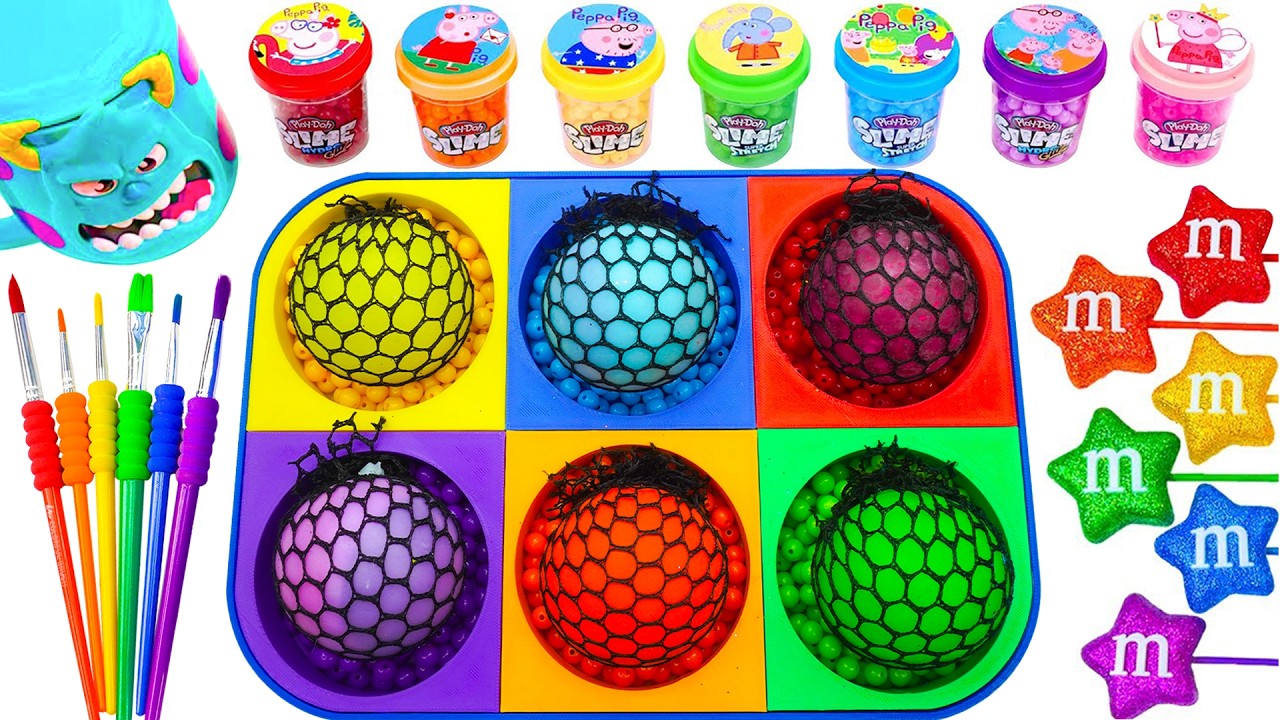 Video Menyenangkan DIY Cara Membuat Permen Hati Pelangi & Slime yang Dicampur dengan Cat Sprunki