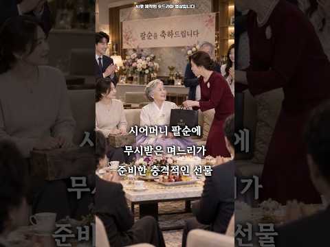 시어머니 팔순에 무시받은 며느리가 준비한 충격적인 선물 #감동 #시니어드라마 #숏드라마 thumbnail