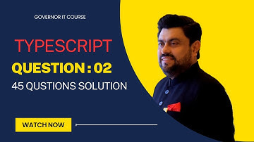 Governor House Typescript 45 Questions | Typescript #Web  3.0 #assignments