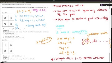 2033. Minimum Operations to Make a Uni-Value Grid | LeetCode | POTD | Easy solution