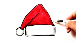 Как нарисовать шапку Деда Мороза