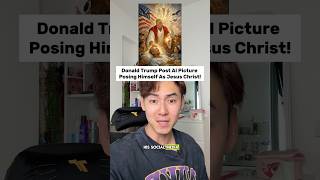 Donald trump post AI picture of himself posing as Jesus Christ. #news