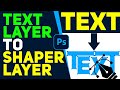 How To Convert Text layer To Shape Layer In Adobe Photoshop Urdu | Text to Shape| Photoshop tutorial