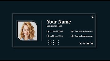 Neumorphism Design Email Signature | HTML CSS Email Signature | Email Signature HTML Tutorial