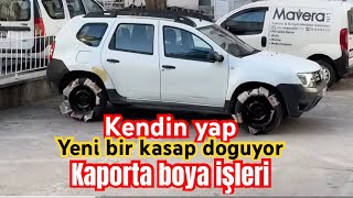 SPREY BOYA İLE JANT BOYAMA // EVDE MACUN ÇEKİP ÇAMURLUK BOYADIM // YENİ BİR KASAP DOGUYOR