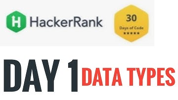 Data Types Hackerrank | 30 days of code | day 1 | Python