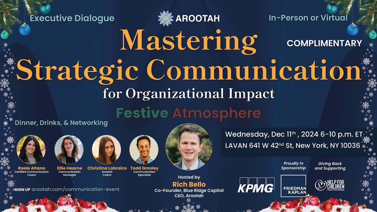 Mastering Strategic Communication for Organizational Impact | Dec 2024 | NYC