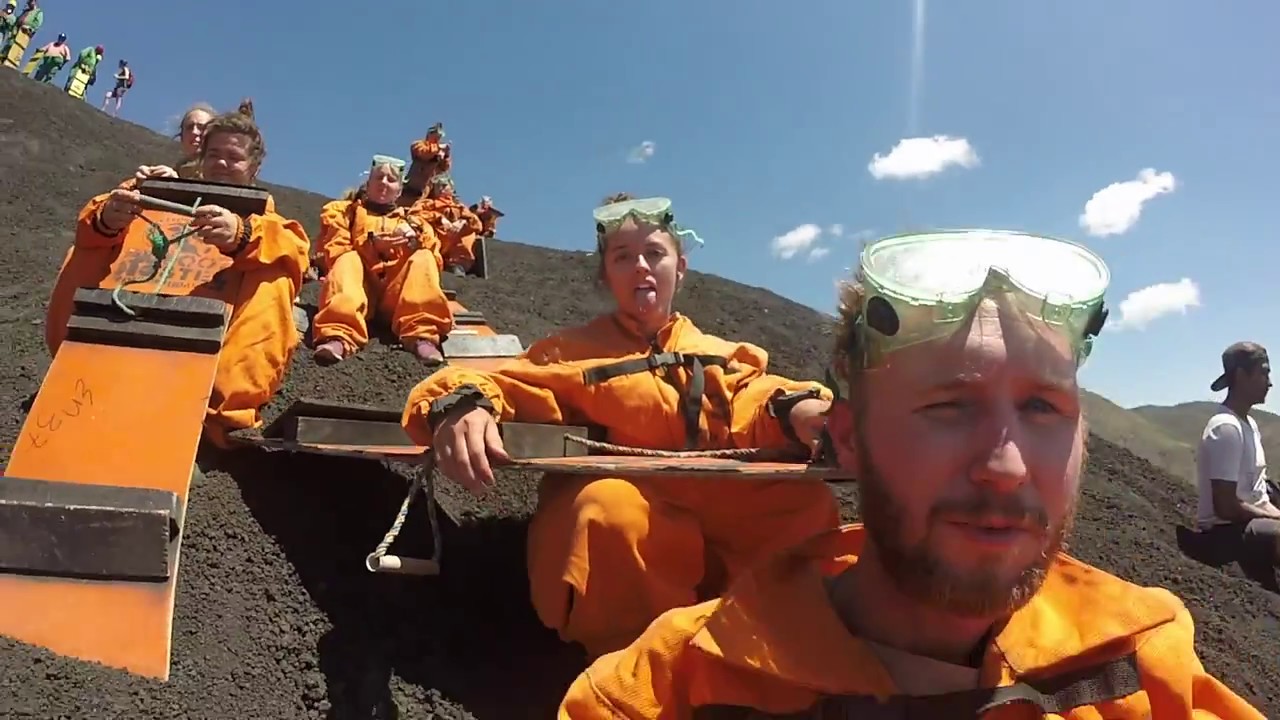 Sliding Down A Volcano in Nicaragua!