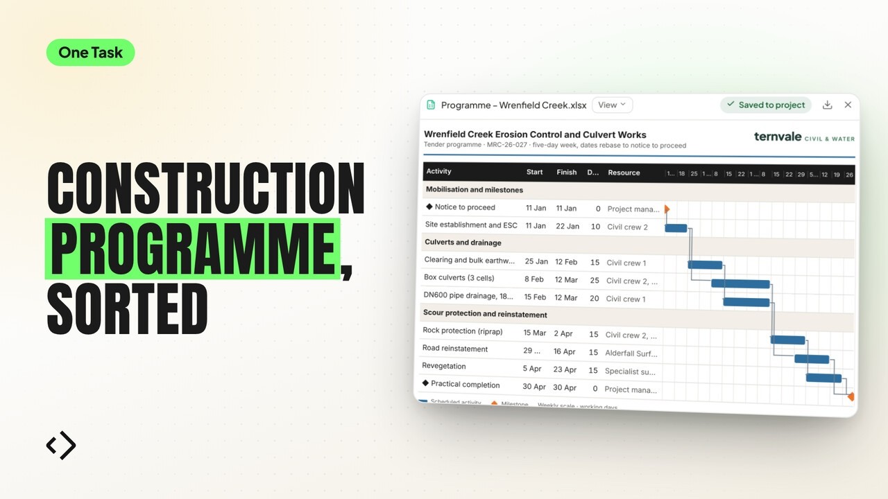 The tender wants a construction programme. Now what? video thumbnail