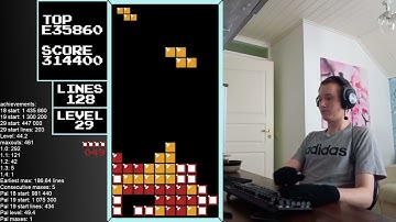 Level 29 Start 214 Lines - Nes Tetris