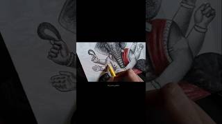 charcoal ganesha masterpiece 🙏|| final part 🔥 #art #drawing #shorts #bappa