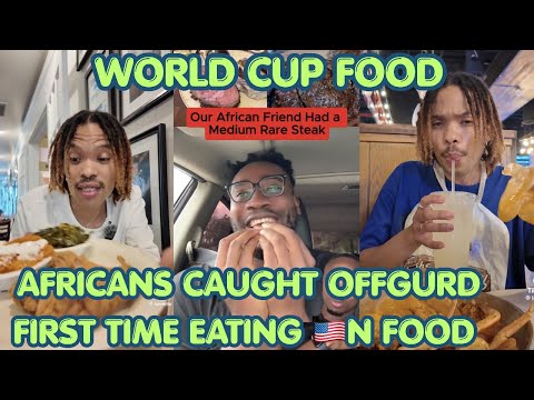 African Tourist First Time Trying American Foods /Rare Steak🥩&Their Reaction Has Americans Loving It