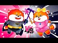 Pink and black challenge  nursery rhymes  funny kids songs  for kids by lucky zee zee