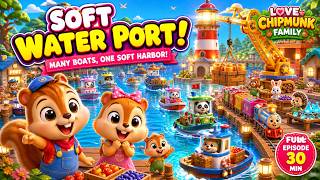 Love Chipmunk Family 🐿️ | Building a Soft Water Port 🚤✨ | Calm Kids Animation screenshot 1