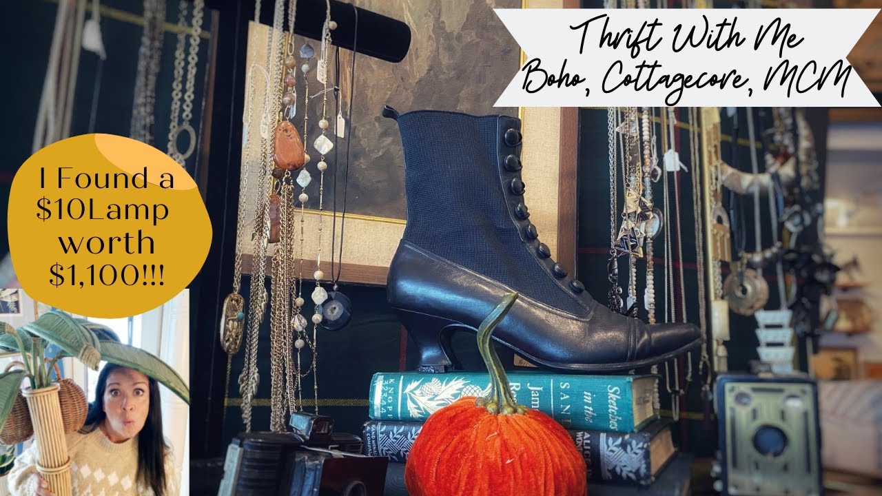 Estate & Garage Sale Heaven! Thrift with me-Boho, Mid Century Modern, Eclectic & Cottage Core Decor!