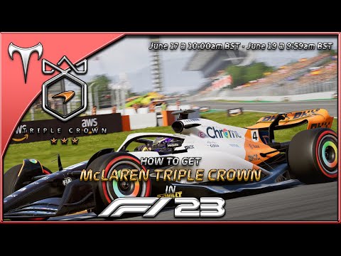 UNLOCKING THE NEW TRIPLE CROWN LIVERY ON F1 23 (MAX DIFFICULTY) - McLaren  Anniversary Event 