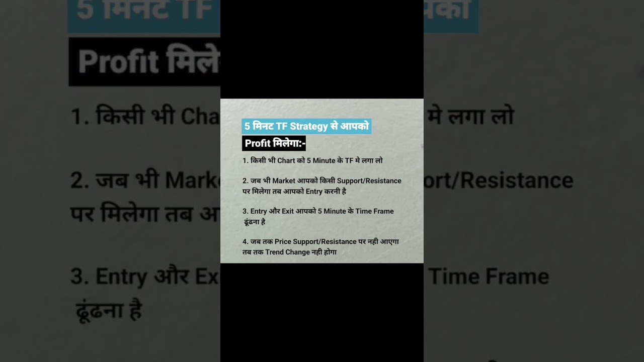 5 minutes time frame strategy 