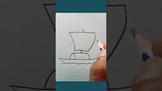 boat drawing is very easy boatdrawing youtubeshorts viral shorts mamundrawingacademy